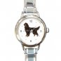 Gordon Setter Dog Pet Round Italian Charm Wrist Watch 470