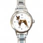 Basenji Dog Pet Round Italian Charm Wrist Watch 472