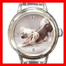 Chinese Crested Dog Pet Round Italian Charm Wrist Watch 474
