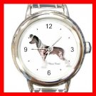Chinese Crested Dog Pet Round Italian Charm Wrist Watch 475