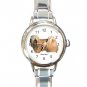 Lhasa Apso Dog Pet Round Italian Charm Wrist Watch 481