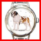 Saint Bernard Dog Pet Round Italian Charm Wrist Watch 485