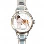 Saint Bernard Dog Pet Round Italian Charm Wrist Watch 485