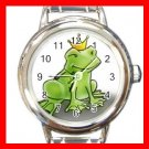 FROG PRINCE FROGGY TOAD Round Italian Charm Wrist Watch 492