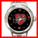 I LOVE MY GRANDKIDS Kids Round Italian Charm Wrist Watch 494