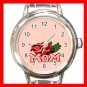 MOM WITH ROSE Mother Love Round Italian Charm Wrist Watch 495