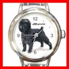 Affenpinscher Dog Pet Round Italian Charm Wrist Watch 490