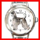 Afghan Hound Dog Pet Round Italian Charm Wrist Watch 499