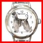 Afghan Hound Dog Pet Round Italian Charm Wrist Watch 499