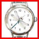 Dragonfly Fly Insect Round Italian Charm Wrist Watch 501