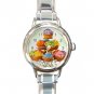CUPCAKES FOODDESSERT KITCHEN Round Italian Charm Wrist Watch 510