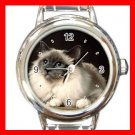 Birman Cat Kitty Pet Round Italian Charm Wrist Watch 511