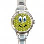 Yellow Smiley Face Smile Round Italian Charm Wrist Watch 514