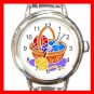 KNKITTING YARN NEEDLES CRAFTS Round Italian Charm Wrist Watch 519