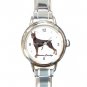 Doberman Pinscher Dog Animal Pet Round Italian Charm Wrist Watch 520