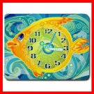 Golden Fish Clock Hobby Fun Mouse Pad MousePad Mat 025