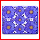 Blue Daisy Rolls Flower Fun Mouse Pad MousePad Mat 058