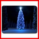 Blue Christmas Tree Light Mouse Pad MousePad Mat 080