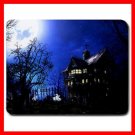 Haunted House Blue Night Fun Mouse Pad MousePad Mat 138