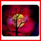 Sunset Tree Moon Red Scenery Mouse Pad MousePad Mat 244