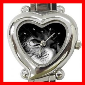Cute Cat Kitty Pet Animal Italian Charm Wrist Watch 002