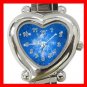 Blue Snow Flake Chistmas Italian Charm Wrist Watch 008