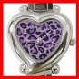 Purple Leopard Skin Print Hobby Italian Charm Wrist Watch 010