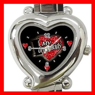 I LOVE MY GRANDKIDS Kids Gift Italian Charm Wrist Watch 033