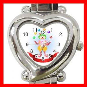 CLOWN JUGGLER JUGGLING CIRCUS FUN Italian Charm Wrist Watch 043