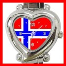 Norway Flag Patriot Italian Charm Wrist Watch 098