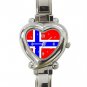 Norway Flag Patriot Italian Charm Wrist Watch 098