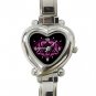 Pink Heartagram Heart Italian Charm Wrist Watch 121