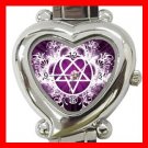 Pink Heartagram Heart Italian Charm Wrist Watch 122