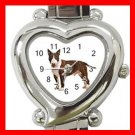 Bull Terrier Pet Dog Animal Heart Italian Charm Wrist Watch 123