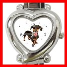 Dachshund Dog Pet Animal Heart Italian Charm Wrist Watch 132