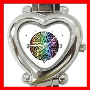 Pentagram Pentacle Seasons Heart Italian Charm Wrist Watch 133