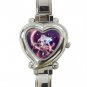 Purple Moon Fantasy Myth Heart Italian Charm Wrist Watch 143