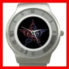 Wicca Pentagram Dragons Myth Stainless Steel Wrist Watch Unisex 034