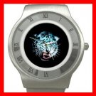 White Tiger Animal Stainless Steel Wrist Watch Unisex 048