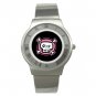 Pink Skull Hobby Fun Cool Stainless Steel Wrist Watch Unisex 067
