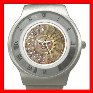 CELESTIAL SUN & MOON Stainless Steel Wrist Watch Unisex 081