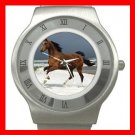 Horse Running on Beach Stainless Steel Wrist Watch Unisex 114