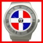 New Dominican Republic Flag Patriotic Stainless Steel Wrist Watch Unisex 117