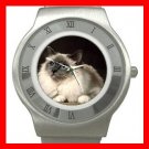 Cute Birman Cat Pet Animal Stainless Steel Wrist Watch Unisex 123
