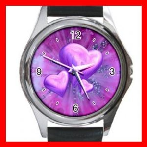 Purple Heart Love Hobby Fun Metal Wrist Watch Unisex 003