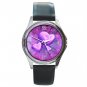 Purple Heart Love Hobby Fun Metal Wrist Watch Unisex 003
