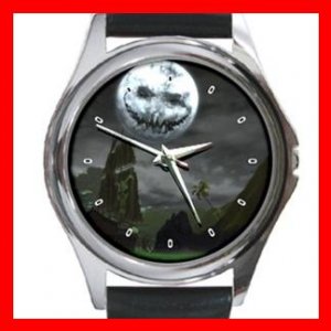 Halloween Moon Myth Holiday Metal Wrist Watch Unisex 007