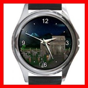 Haunted House Halloween Myth Holiday Metal Wrist Watch Unisex 009