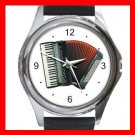 Accordion Piano Music Hobby Metal Wrist Watch Unisex 017