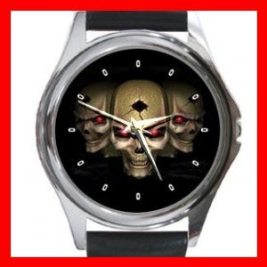 Skull Skeleton Goth Hobby Metal Wrist Watch Unisex 020